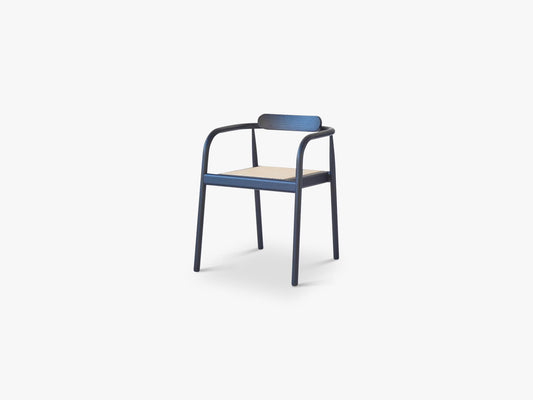 AHM chair - cane seat, Stained Navy Blue